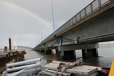 Pornic - 29/11/2012 - Opération grands travaux sous le pont de Saint-Nazaire