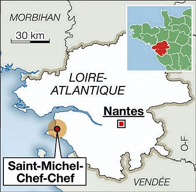 Pornic - 22/08/2013 - Saint Michel Chef Chef : un enfant enterr dans le sable surpris par la mare