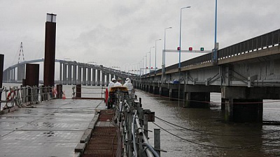 Pornic - 22/01/2014 - Pont de Saint-Nazaire : la fin d`un chantier original et important 