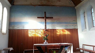 Pornic - 08/02/2014 - Prfailles  : la chapelle ferme  cause de la tempte