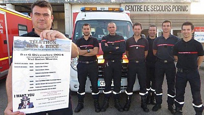Pornic - 06/11/2014 - Pompiers : aprs le Ice bucket challenge, le Tlthon