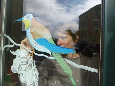 Pornic - 06/01/2015 - La Bernerie-en-Retz : les peintures d`Ingrid ont pignon sur rue