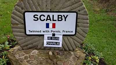 Pornic - 12/01/2015 - Pornic, Tous Charlie : un message de Scalby, ville jumelée