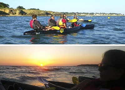 Pornic - 20/07/2015 - Pornic : des balades en kayak de mer le long de la Cte de Jade