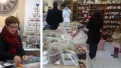 Pornic - 18/12/2015 - Petits cadeaux de Nol : bijoux, chocolats et accessoires