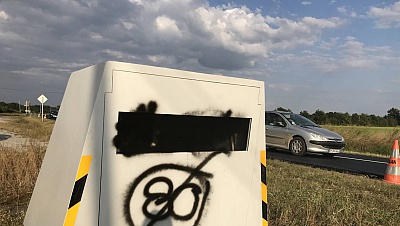 Pornic - 30/06/2018 - Axe Nantes-Pornic : nouveau radar vandalisé contre le 80 km/h